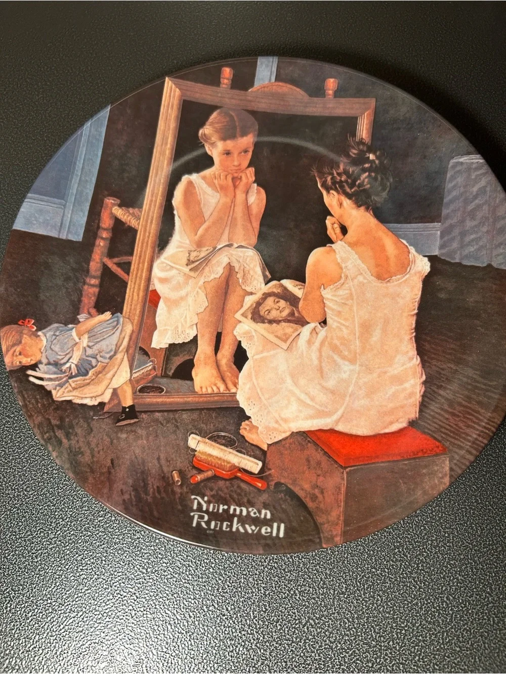 Vintage Norman Rockwell “Girl at the Mirror” Decorative Collectors Plate